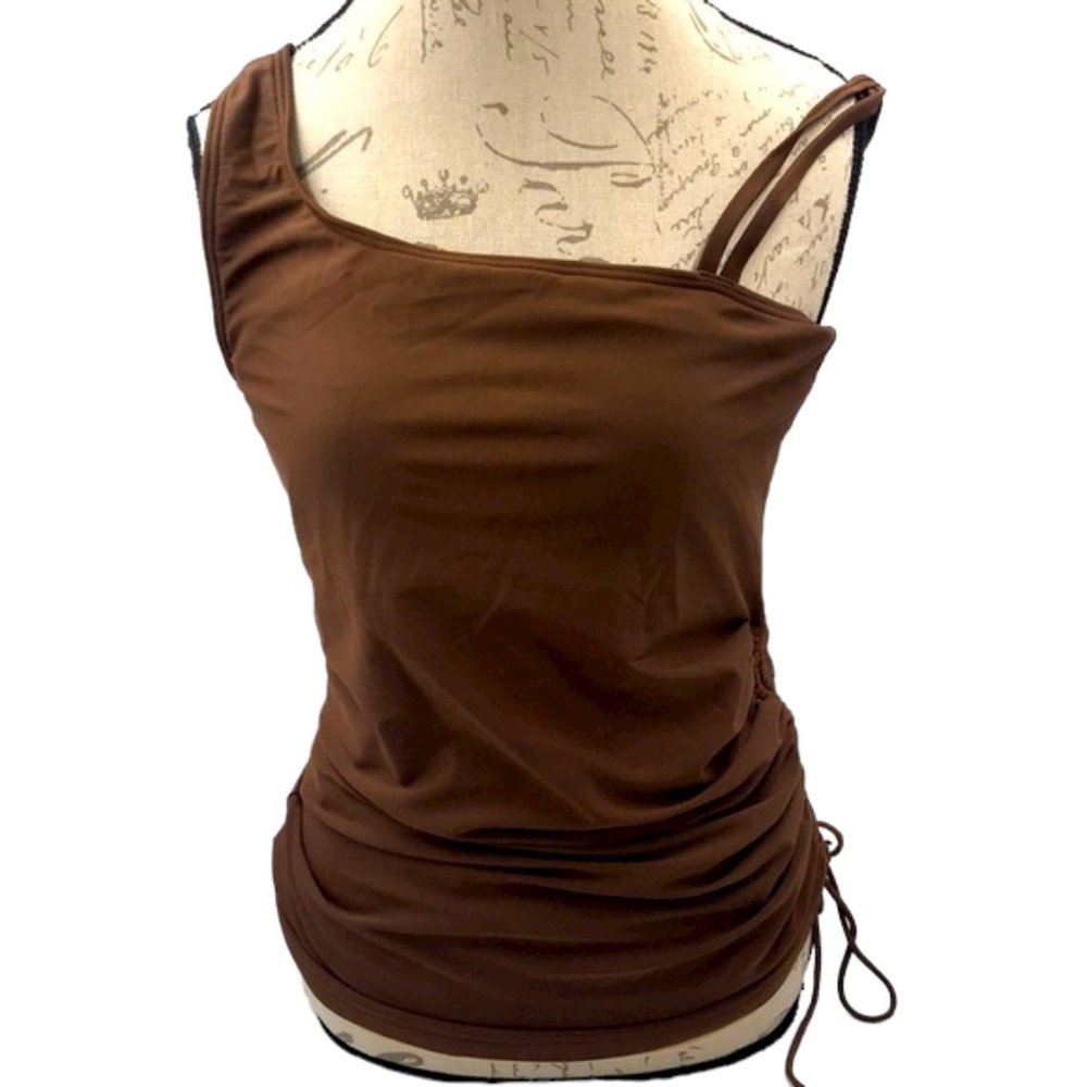 Modbe Swim Brown Swim Top Size M